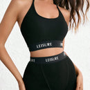 Leisure Sujetador con estampado de letra halter