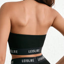Leisure Sujetador con estampado de letra halter