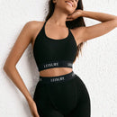 Leisure Sujetador con estampado de letra halter