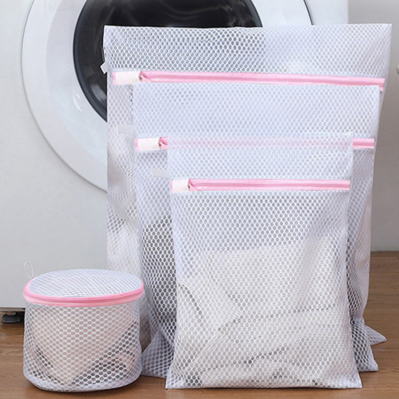 4pzas/set Bolsa de lavandería de malla, de almacenamiento para lavado de ropa con Cremallera, Especialmente adecuado para ropa interior