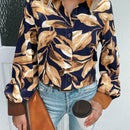 LUNE Camisa con estampado tropical con boton delantero