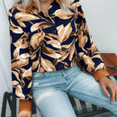 LUNE Camisa con estampado tropical con boton delantero