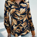 LUNE Camisa con estampado tropical con boton delantero