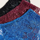 Conjunto De 3 Bragas De Encaje Floral Con Borde De Corte En Onda, Ropa Interior