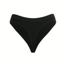 Leisure tanga solido sexy, comodo, con cintura media, sin costuras y elastico, amigable con la piel - desnudo