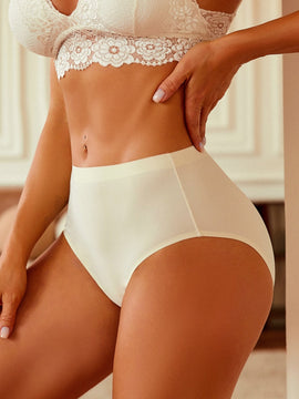 Finetoo set de 5 calzoncillos de mujer de unicolor, comodos y sin costuras