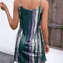 Vestido de tirantes con estampado de pincelada