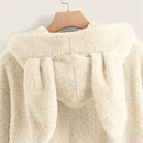 Ezwear capucha teddy con diseno de oreja 3d