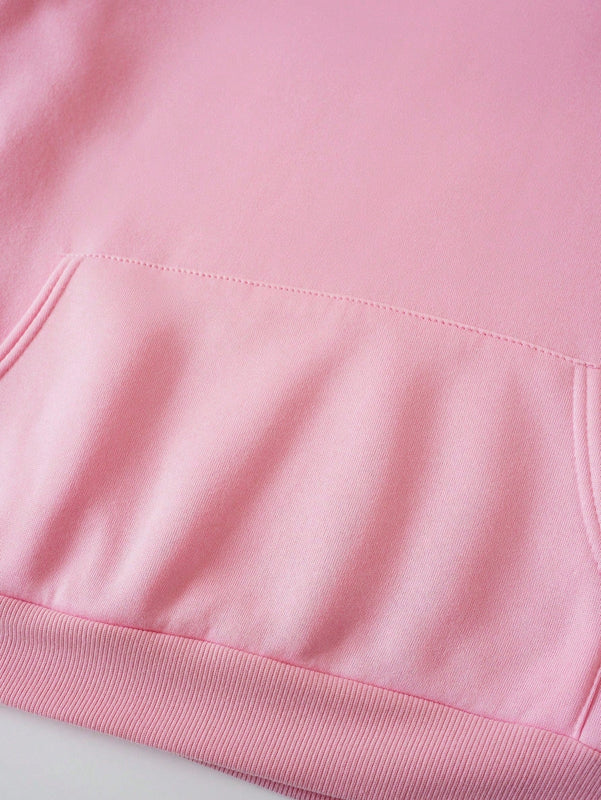 Ezwear sudadera con capucha termica con bolsillo tipo canguro y cordon, grafico de eslogan "el tiempo nunca se detiene, seguimos avanzando"