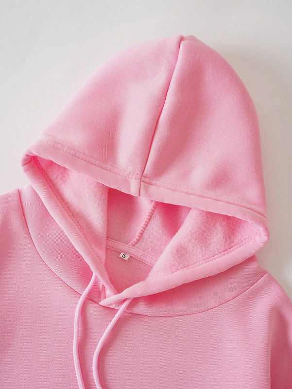 Ezwear sudadera con capucha termica con bolsillo tipo canguro y cordon, grafico de eslogan "el tiempo nunca se detiene, seguimos avanzando"