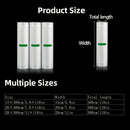 Paquete de 3 Bolsas Selladoras AGASHE - Rollos de 3m, Múltiples Tamaños (11.18” y 7.09” de Ancho), Cortables para Almacenamiento de Alimentos, Sous Vide, Preparación de Comidas - Rollos Texturizados Premium Compatibles con Todas las Selladoras, Conservac