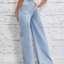 Essnce Jeans unicolor de pierna ancha