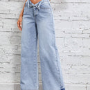 Essnce Jeans unicolor de pierna ancha