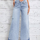 Essnce Jeans unicolor de pierna ancha