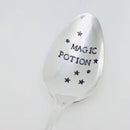 1 pza., Cuchara de acero inoxidable plateada, Cuchara de poción mágica, Cuchara divertida estampada a mano, Cuchara de café, Cuchara de postre, Cuchara de pastel, Cuchara de helado, Cuchara para revolver, Regalo para amigo, Regalo de Halloween, Decoració