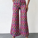 Pantalones de pierna ancha con estampado