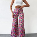 Pantalones de pierna ancha con estampado