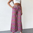Pantalones de pierna ancha con estampado