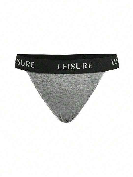 Leisure Tanga con estampado de letra