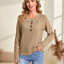 EMERY ROSE Jersey con boton delantero unicolor