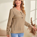 EMERY ROSE Jersey con boton delantero unicolor