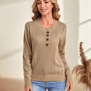 EMERY ROSE Jersey con boton delantero unicolor