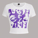 ICON Camiseta crop con estampado de figura