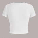 ICON Camiseta crop con estampado de figura