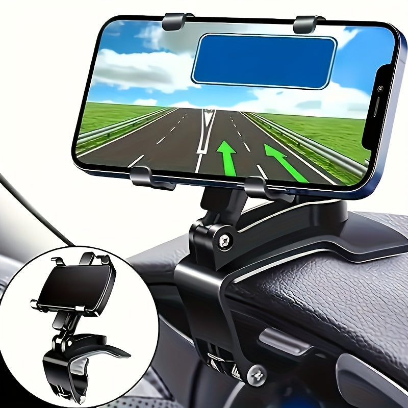 Soporte Ajustable para Teléfono en el Salpicadero del Coche para iPhone y Galaxy - Fácil de instalar, diseño seguro para conducir