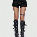 ROMWE Grunge Punk Shorts en mezclilla con estampado de paisley