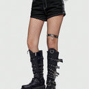 ROMWE Grunge Punk Shorts en mezclilla con estampado de paisley