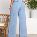 LUNE Jeans con parche de bolsillo de pierna ancha
