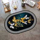 1pc Alfombra de estilo chino antideslizante y lavable, decoración de salón de lujo ligero Alfombra grande de área, poliéster 100.00% Hecha a máquina con respaldo de vinilo Pila baja Uso interior