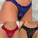 3 Piezas De Bragas Sexys De Encaje Para Mujer