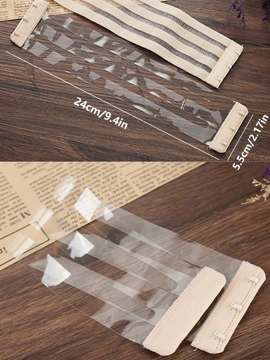 1 Pieza Banda De Lenceria De Tirantes De Red Elastica Para Mujeres, Accesorio De Hebilla De Brasier Cruzado Con Doble Gancho Para Correa De Brasier