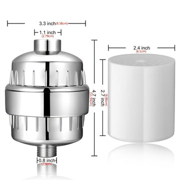 1pc Filtro de Ducha, Filtro de Agua, Filtro de Agua de Baño, Resistente al Óxido, Resistente a Químicos, Cubierta Extraíble, Purificador de Agua de Ducha