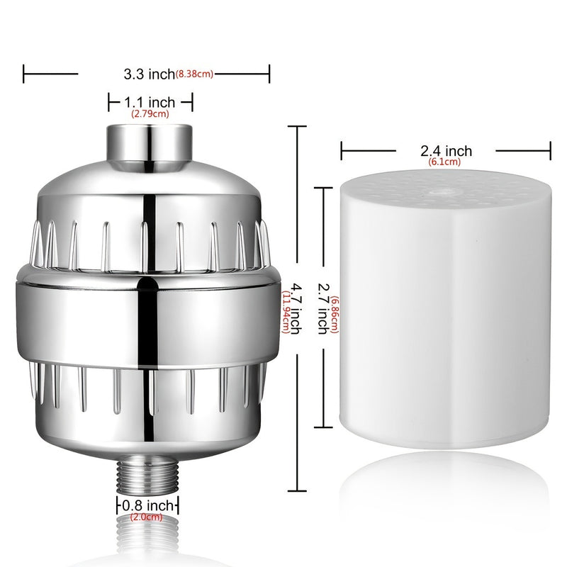 1pc Filtro de Ducha, Filtro de Agua, Filtro de Agua de Baño, Resistente al Óxido, Resistente a Químicos, Cubierta Extraíble, Purificador de Agua de Ducha