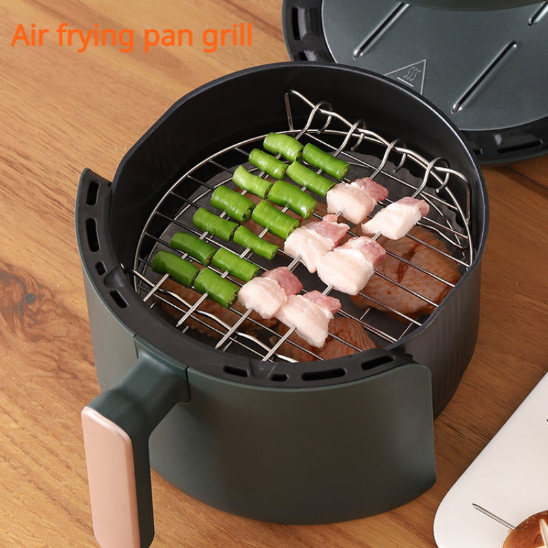 Accesorios para rejilla de freidora de aire Parrilla Filtro de aceite Rejilla de doble capa Rejilla para brochetas de barbacoa Parrilla de cocina de acero inoxidable Eid Al-Adha Mubarak