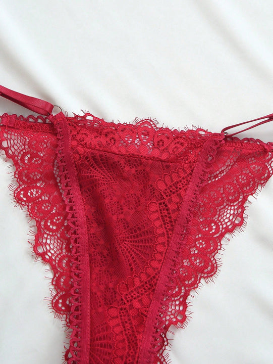 Set de lenceria con encaje floral