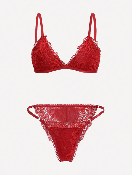 Set de lenceria con encaje floral