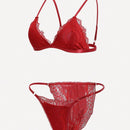 Set de lenceria con encaje floral