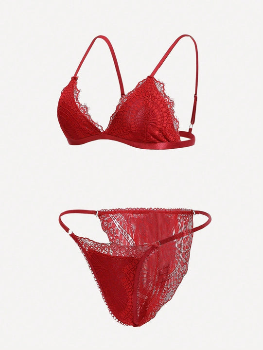 Set de lenceria con encaje floral