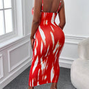 Slayr Vestido ajustado con estampado de pincelada
