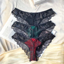 3 paquetes Ropa Interior Breve Con Lazo De Encaje De Contraste En La Parte Delantera