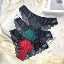 3 paquetes Ropa Interior Breve Con Lazo De Encaje De Contraste En La Parte Delantera