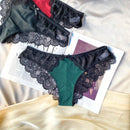 3 paquetes Ropa Interior Breve Con Lazo De Encaje De Contraste En La Parte Delantera