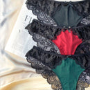3 paquetes Ropa Interior Breve Con Lazo De Encaje De Contraste En La Parte Delantera