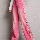 PETITE Jeans con corazon cinta lateral de pierna ancha