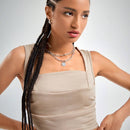 Top tank de cuello cuadrado fruncido
