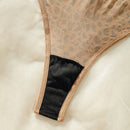 Set de lenceria bandeau con estampado de leopardo